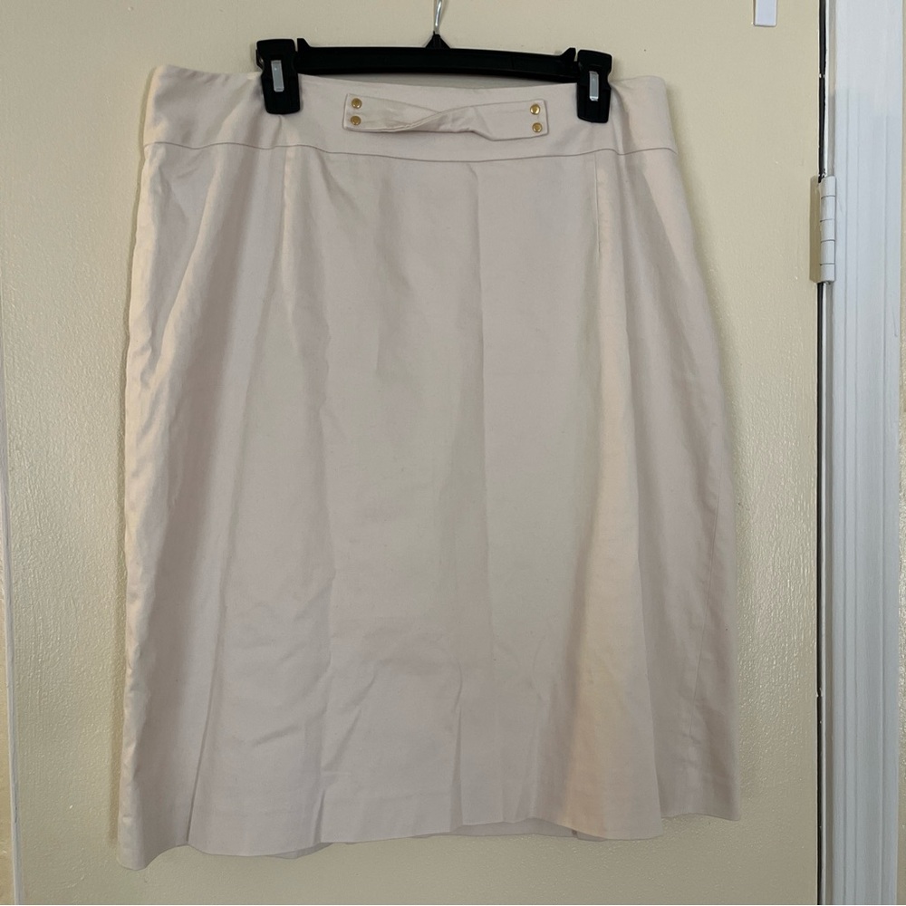 Alex Marie Ivory A-Line Skirt 14W Below Knee Good Condition Lined Beautiful